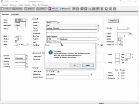 Ordervorschläge aus Aufträgen erzeugen / DdD COWIS – Warenwirtschaft, Kassensoftware & E-Commerce