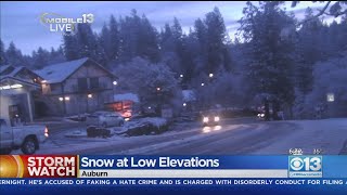 Snow Falling In Auburn On Thursday