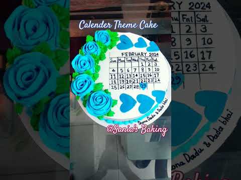 Calendar Theme Cake💙💙💙| Chocolate Cake| @SaniasWorld12 | @Sania's Baking