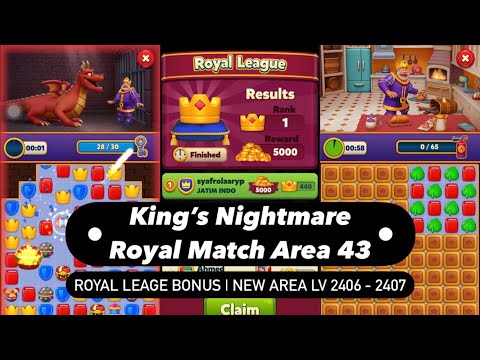 Royal Match | King’s Nightmare | Royal League Bonus 🏆 | Level 2406 - 2407