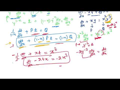Solving Differential Equation Reducible to Linear Form (BERNOULLI's Equation) II Concept & Numerical Video