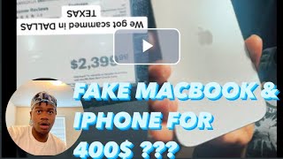 SCAMMER RAN OFF WITH 400$! FAKE IPHONE AND MAC! #reaction