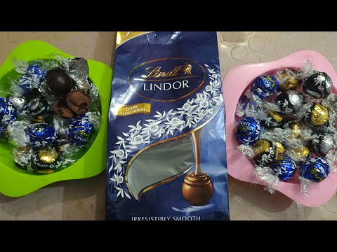 ASMR | LINDT LINDOR DARK Chocolates UNBOXING