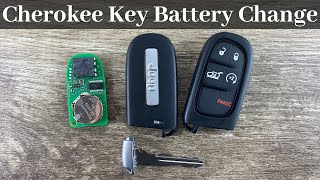 How To Change 2014 - 2021 Jeep Cherokee Remote Fob Smart Key Battery DIY Remove Replace Tutorial