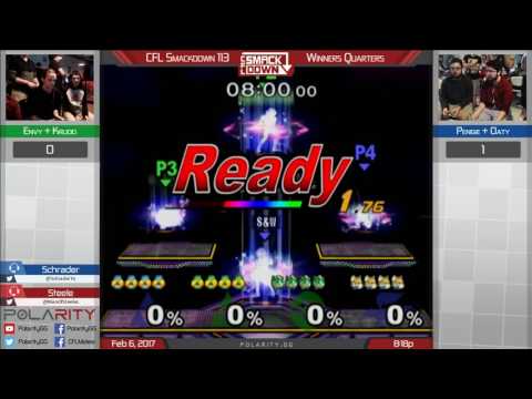 CFL Smackdown 113 Melee - Pengie + Oaty vs Envy + Krudo - Doubles Winners Quarters