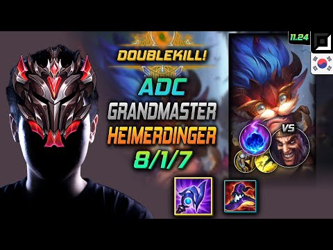 GrandMaster Heimerdinger Bot vs Draven - 천상계 원딜 하이머딩거 루덴 유성 - LOL KR 11.24