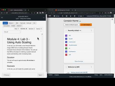 AWS Academy Cloud Operations (SysOps) Module 4: Lab 3 - Using Auto Scaling