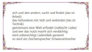 Blumfeld - Sing Sing Lyrics