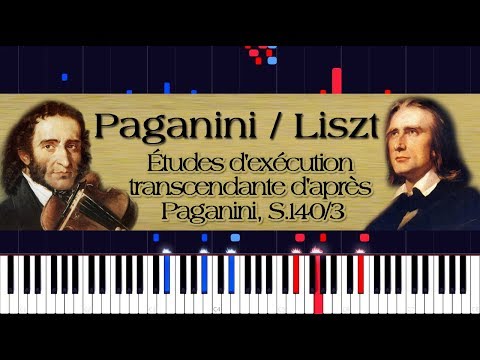 Paganini / Liszt - Études d'exécution transcendante d'après Paganini, S.140/3 | Piano Tutorial Video