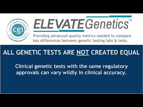 The Center for Genomic Interpretation's ELEVATEGenetics service. (CGI ELEVATE Genetics 2019/2020)