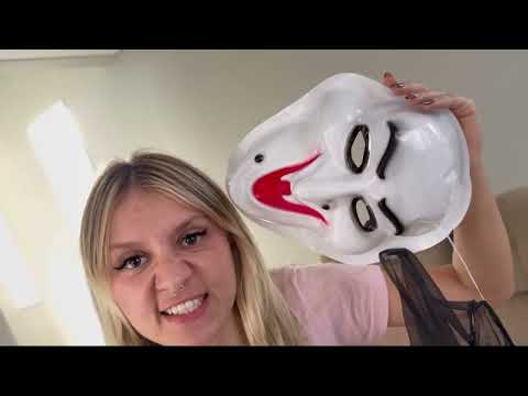 WE SET LARISSA'S SCARY MASK ON FIRE WHILE SHE WAS SLEEPING!!