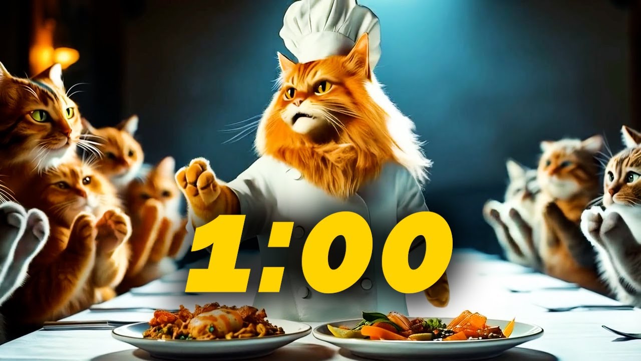 1 Minute Timer [CAT COOKING] 🐈🍳