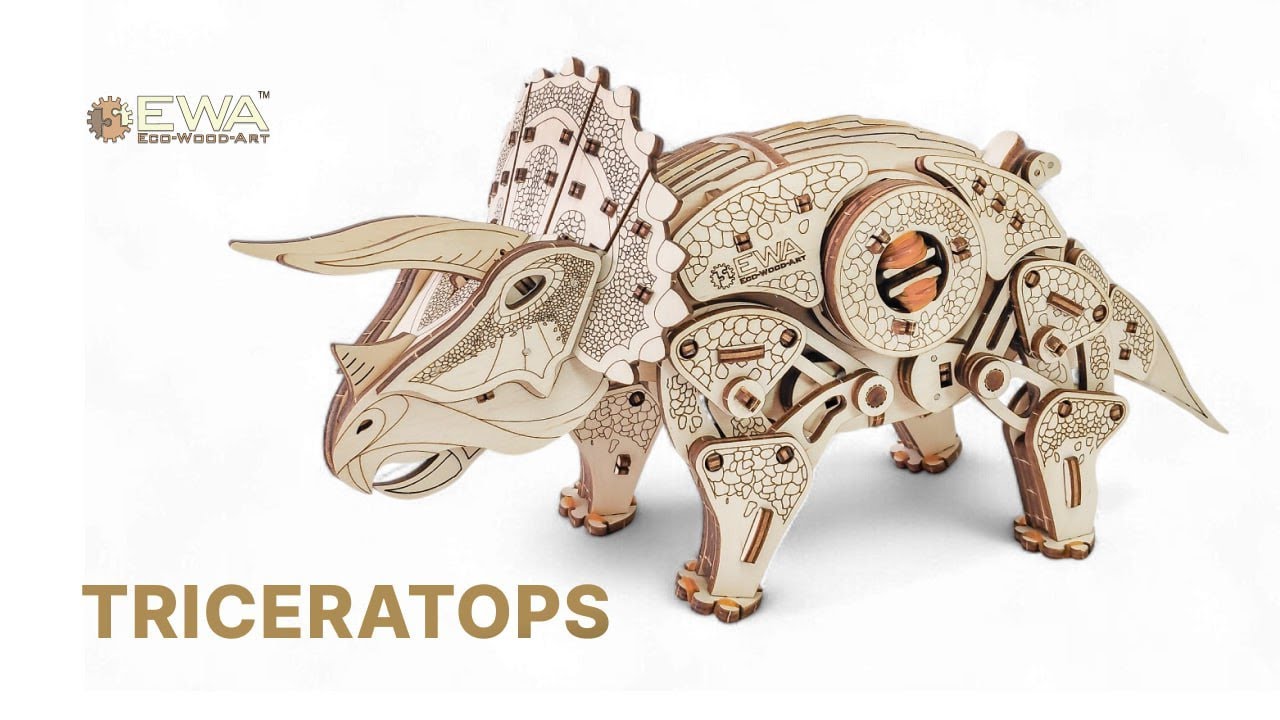 Eco-Wood-Art Construction kit Triceratops