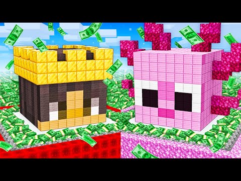 Mongo vs Axy MILLIONAIRE House Battle in Minecraft!
