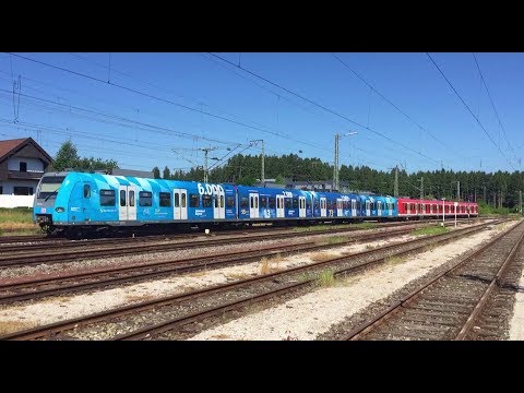 Kleiner Fang am Rande !! "Bahnland Bayern" und "Azubiyo" Werbezug der S-Bahn München in Holzkirchen