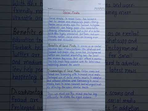 Social media ll Advantage & disadvantage of social media #youtube #essay #shorts #study