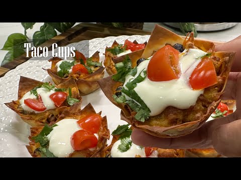 Crispy and Cheesy Taco cups || Easy Taco Cups in Muffin Tin || Perfect Game day Snacks Recipe - RKC