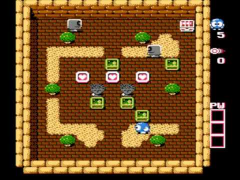 Adventure of Lolo 2 Walkthrough - Floor 1