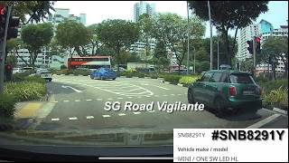 13aug2026  lor 5 toa payoh #SNB8291Y mini one fail to conform to red light signal