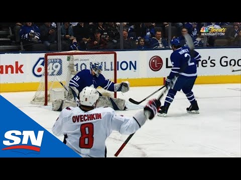 Alex Ovechkin Drifting Away Fires One-Timer Past Frederik Andersen