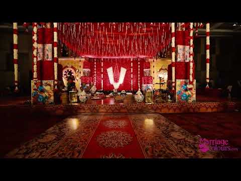 Kerala Mural & Roses |  mandap decoration for wedding @ Hilton Chennai Hotel | Wedding Decoration