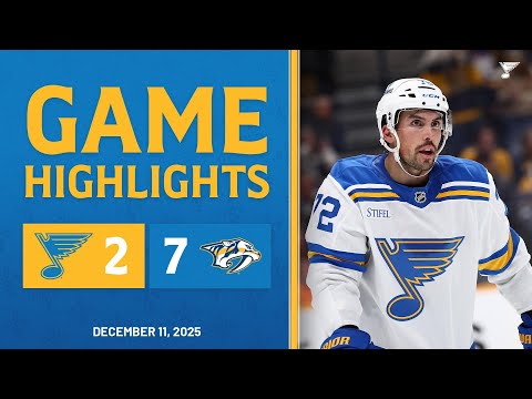 Game Highlights: Predators 7, Blues 2