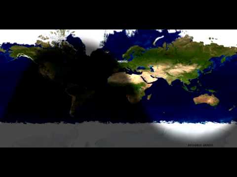 Sunrise greyline in north-east England