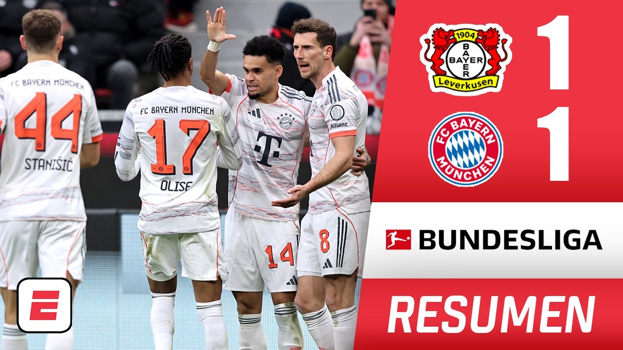 LUIS DÍAZ fue héroe: anotó el empate del BAYERN pero se fue expulsado ante LEVERKUSEN | Bundesliga