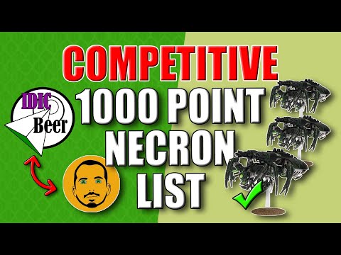 My Necron 1000 Point List - War Zone Nephilim 9th Edition - Competitive Lists 2022