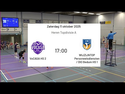 VoCASA H2 - DIO Bedum H1 (11 okt 2025, 17.00u) Topdivisie Heren Volleybal