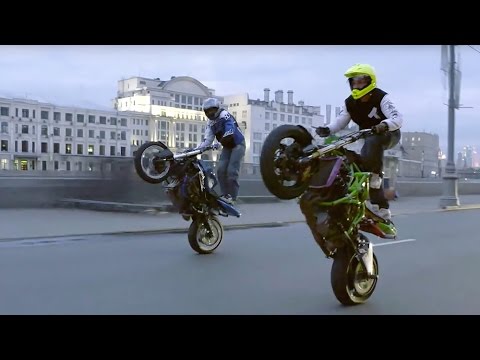 Motorcycle Stunts in  Streets