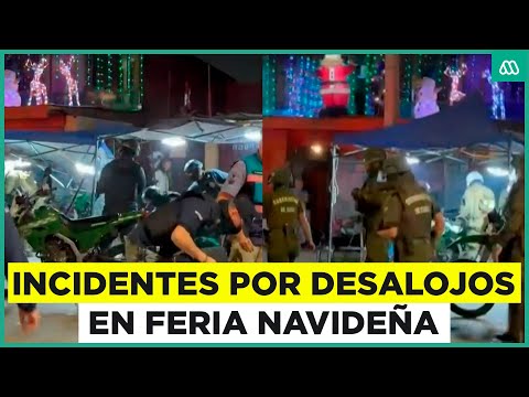 Desalojo de feria navideña ilegal termina con violentos disturbios en Peñalolén