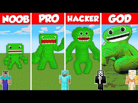 Noob Builder - Minecraft - GARTEN OF BANBAN HOUSE BUILD CHALLENGE - Minecraft Battle: NOOB vs PRO vs HACKER vs GOD / Animation