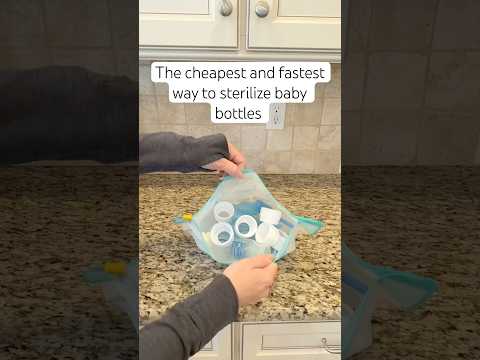 cheapest & fastest way to sterilize baby bottles #baby #babybottle #munchkin #asmr #drbrowns #lofi
