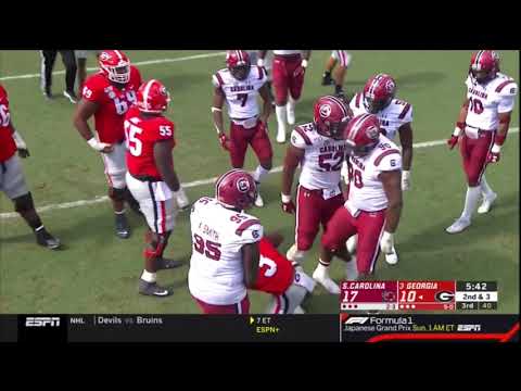 2019 USC vs Georgia - Rick Sandidge Tackle for Loss