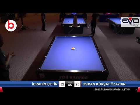 İBRAHİM ÇETİN & OSMAN KÜRŞAT ÖZAYDIN Bilardo Maçı - 2020 VETERANLAR 1.ETAP-V FİNAL