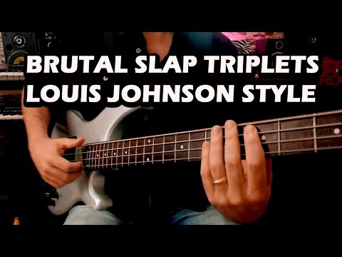 BRUTAL SLAP BASS TRIPLETS LESSON (The Louis Johnson Style)