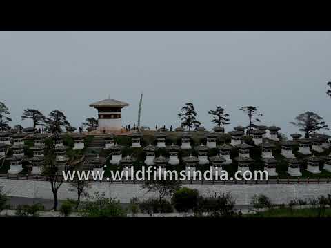 Dochula pass with its 108 stupas built by Queen Mother Ashi Dorji Wangmo Wangchuk