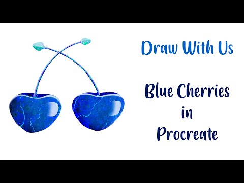 Easy Procreate Tutorial - Blue Cherries