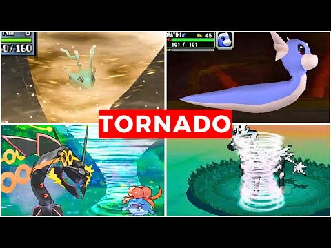 ANIMACIÓN de TORNADO (CICLÓN) en TODOS los juegos POKÉMON (2000-2026)