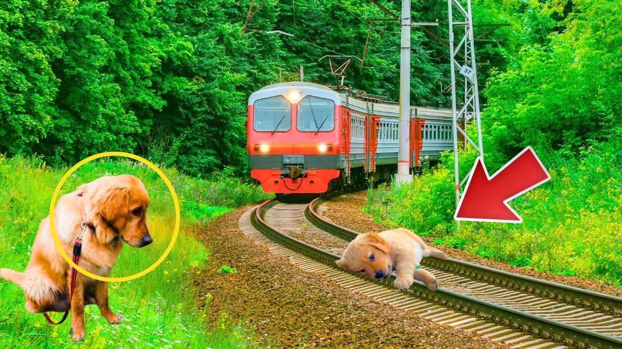 Perro no pudo SALVAR a su CACHORRO del TREN, PERO QUIEN APARECIÓ PARA SALVARLO DEJÓ A TODOS EN SHOCK