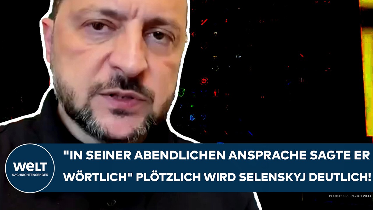 UKRAINE-KRIEG: "In seiner abendlichen Ansprache sagte er wörtlich" Plötzlich wird Selenskyj deutlich