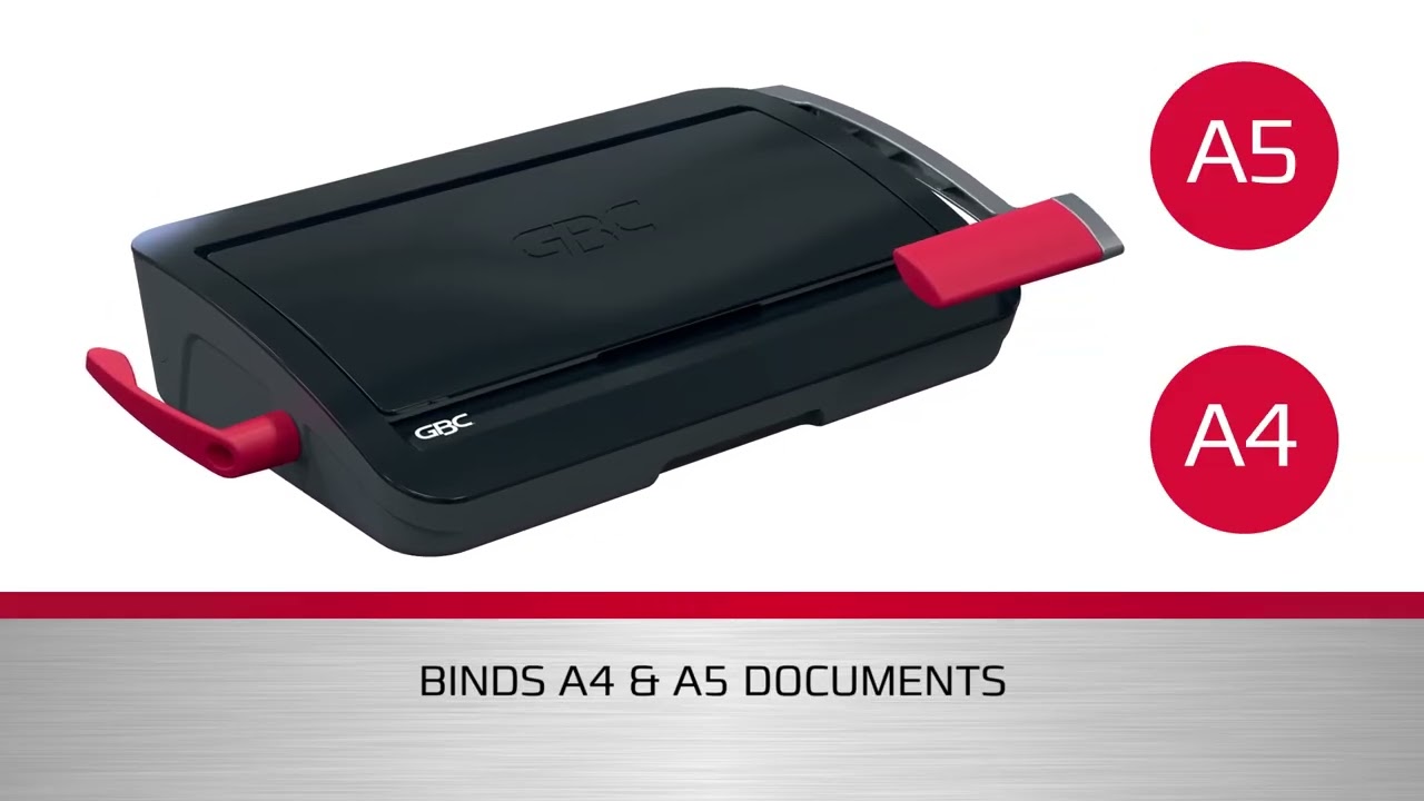 Masina de indosariat GBC CombBind CB12, manuala, cu spire din plastic, A4, 12/165 coli, negru-argintiu