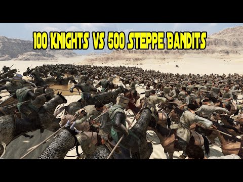 100 Banner Knights vs 500 Steppe Bandits - Mount & Blade 2: Bannerlord