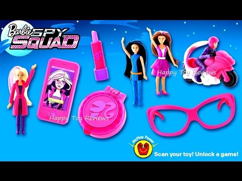 2016 McDONALD'S BARBIE SPY SQUAD MOVIE COMPLETE SET OF 8 HAPPY MEAL KIDS TOYS VIDEO PREVIEW Video