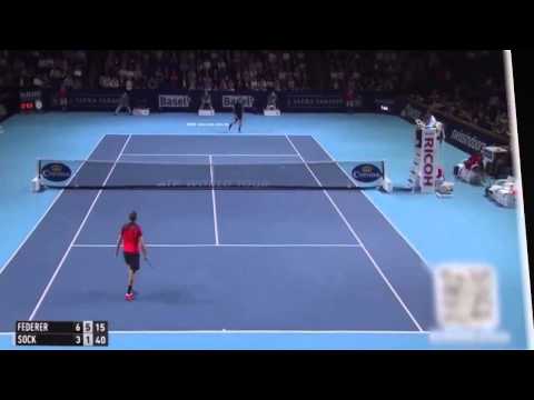 Roger Federer Vs Jack Sock Swiss Indoors Basel Open 2015
