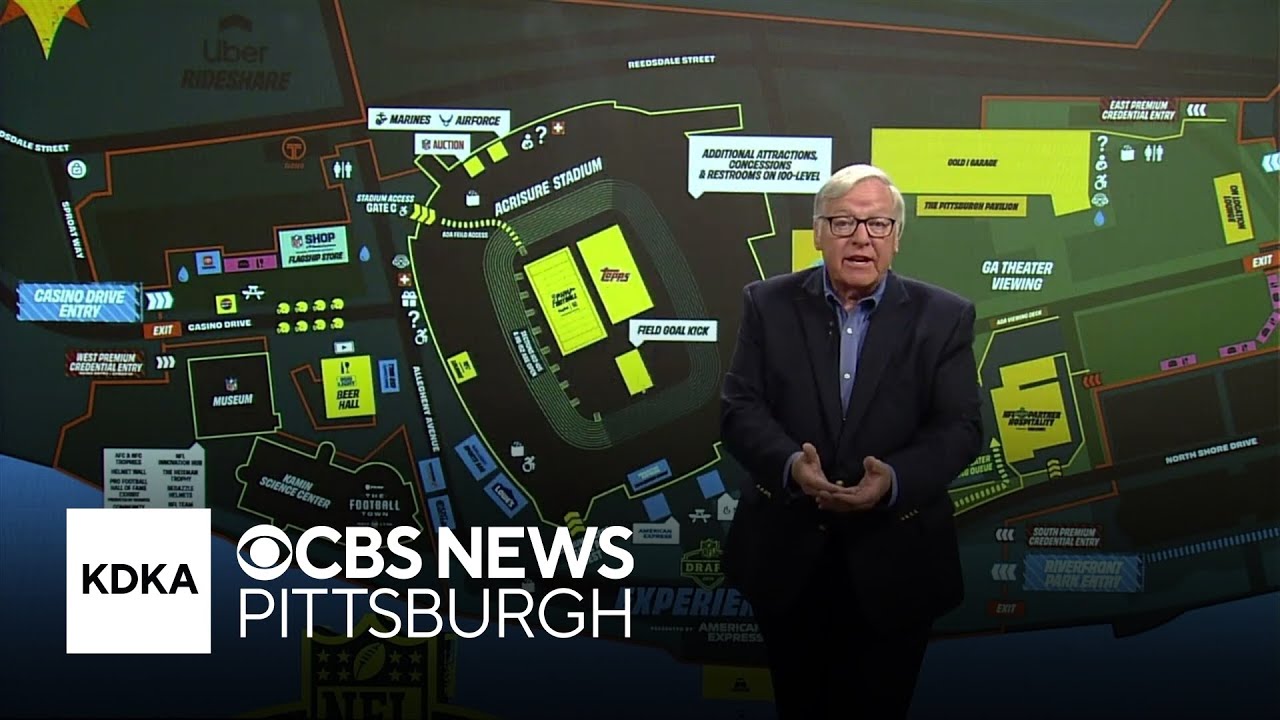 Map shows NFL draft footprint in Pittsburgh