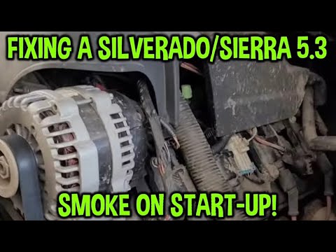 Exhaust smoke on start up. Sierra Silverado Suburban Tahoe Yukon 4.8. 5.3. 6.0
