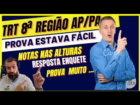 TRT 8 (AP PA) PROVA ESTAVA MUITO FÁCIL !!!! RESPOSTA DA ENQUETE NO CANAL