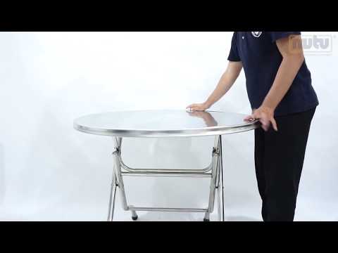 Round Table Meja Bulat Lipat Mutu FRT-10 on Youtube